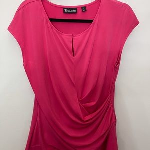 Hot Pink L Fitted Blouse